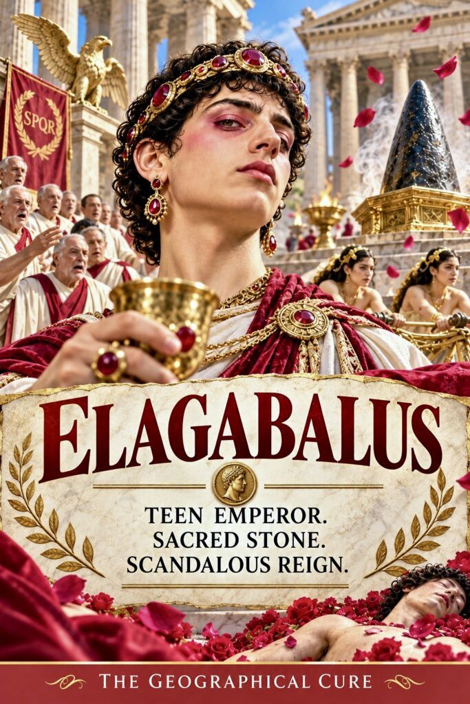pin graphic for Elagabalus biography