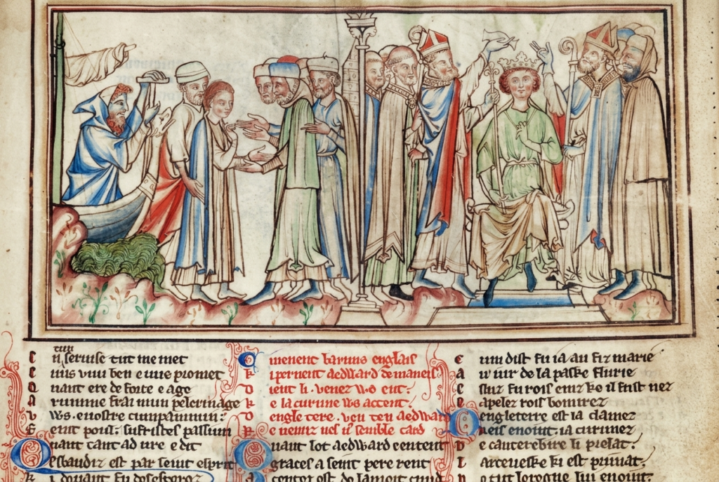 Matthew Paris, Coronation of Edward the Confessor, 1250
