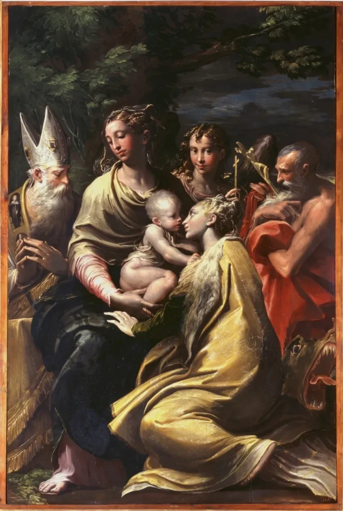 Parmigianino, Madonna and Child with Saints Margaret, Jerome, and Petronius, 1529–30