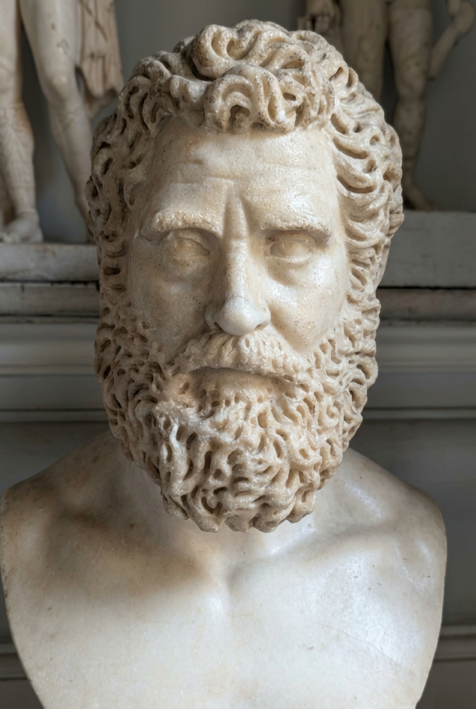 Portrait bust usually identified as Pertinax, 193 AD. Source: Capitoline Museum