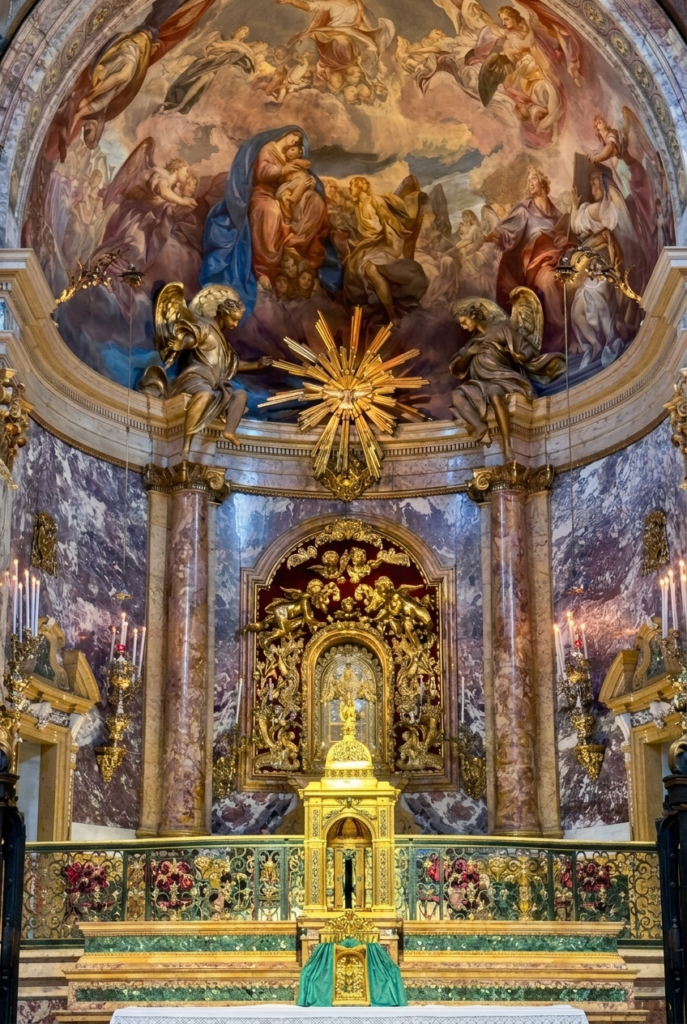 ornate interior of sanctuary