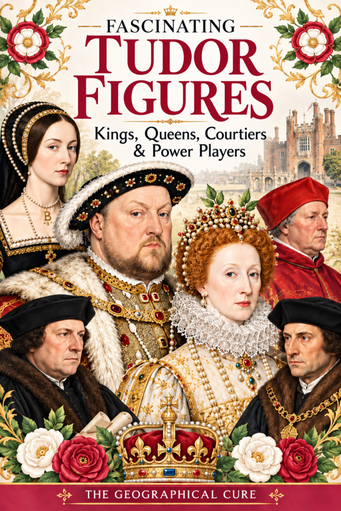 pin graphic for fascinating Tudor figures in history