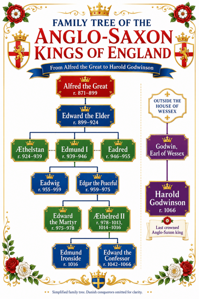family tree of the Anglo-Saxon kings