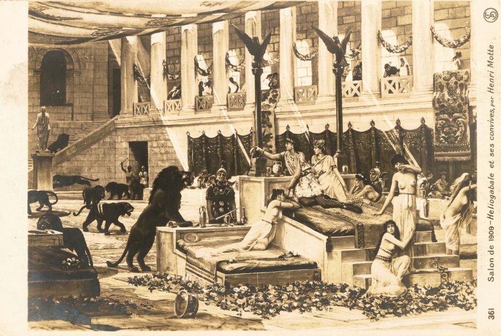 the emperor entertains his guests with lions