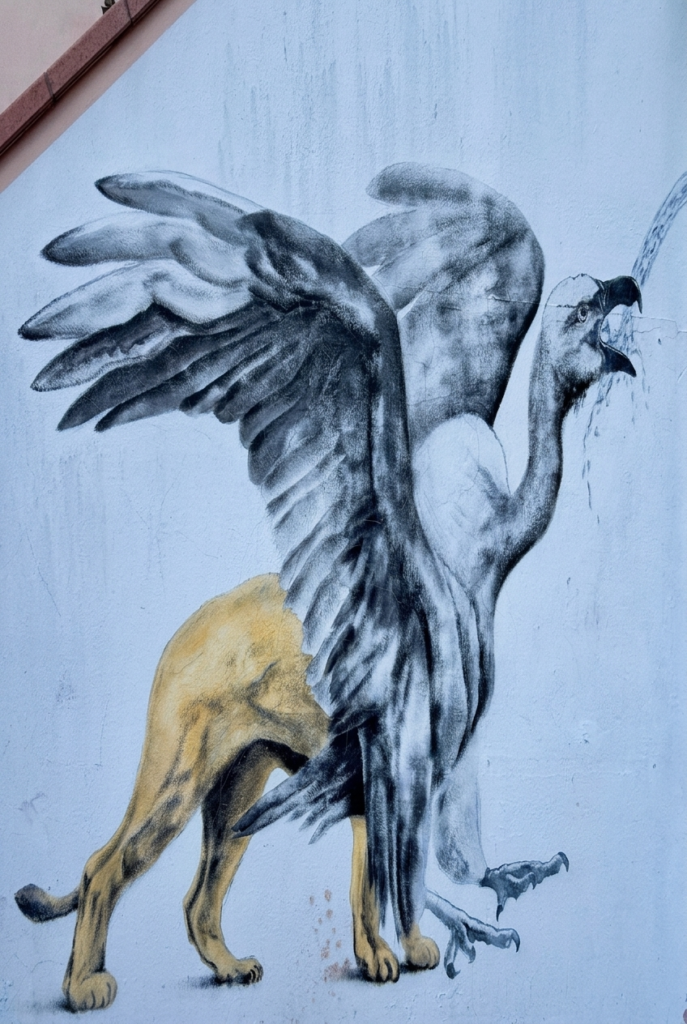 street art mural of a fantastic creature