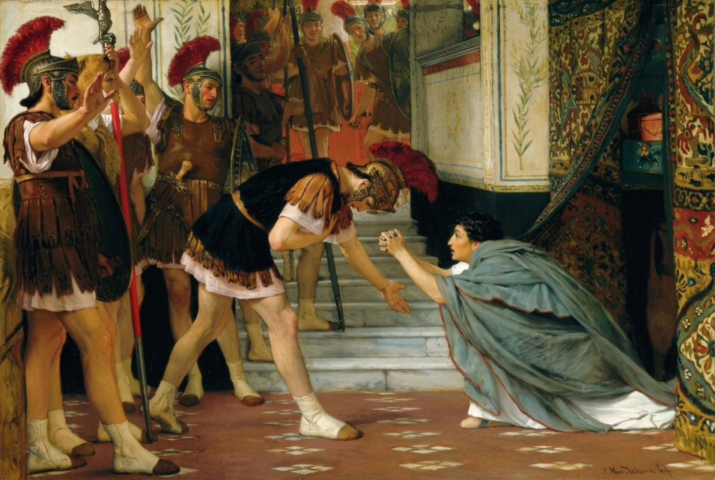 Lawrence Alma-Tadema, Proclaiming Claudius Emperor, 1867